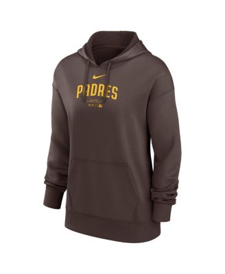 Women's Brown San Diego Padres Authentic Collection Performance Pullover Hoodie