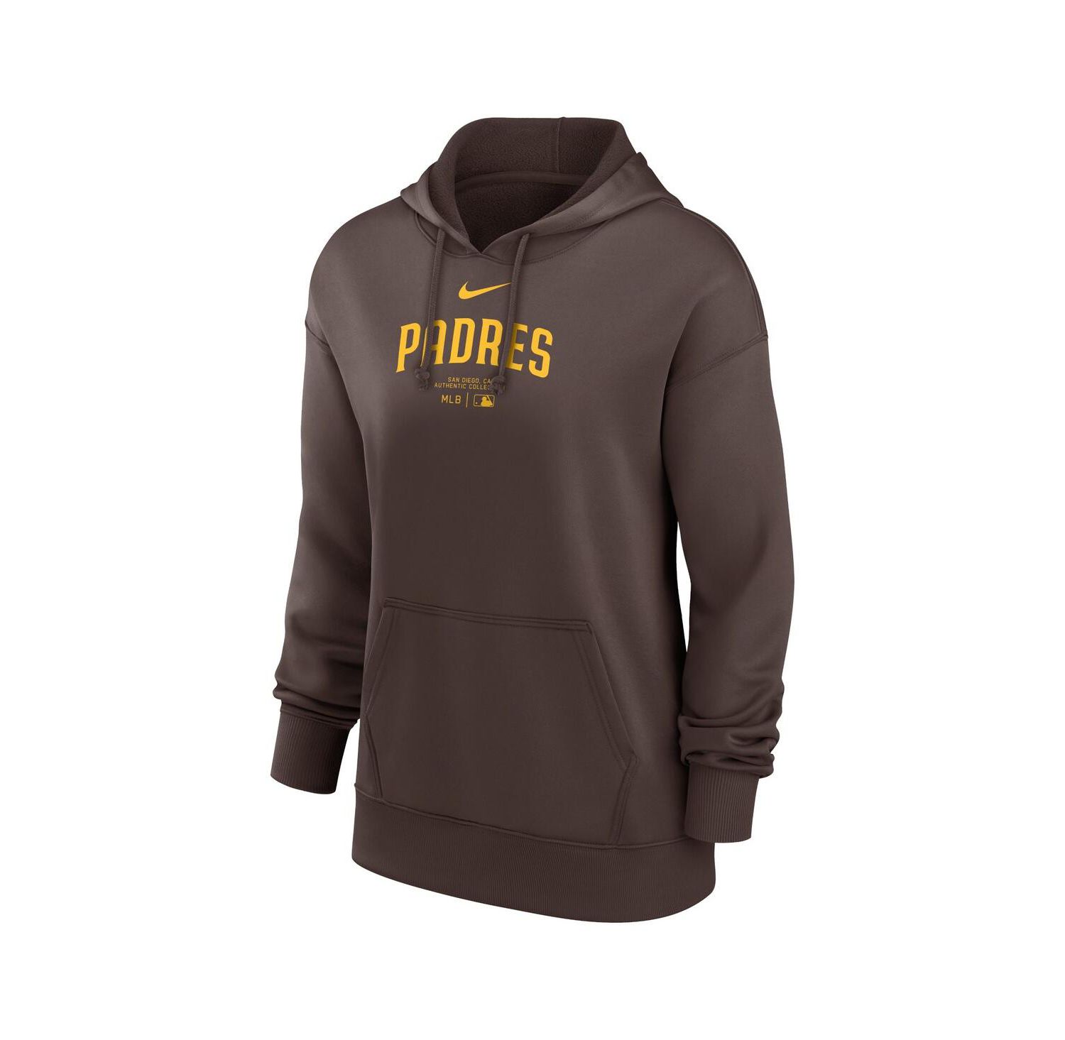 Women's Brown San Diego Padres Authentic Collection Performance Pullover Hoodie