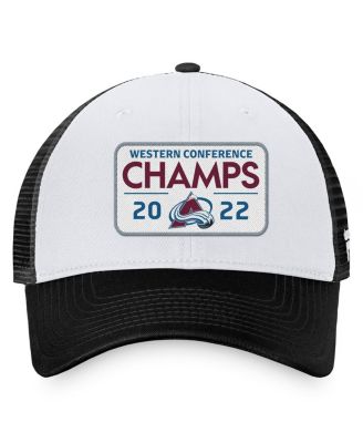Men's Black Colorado Avalanche 2022 Western Conference Champions Locker Room Trucker Adjustable Hat