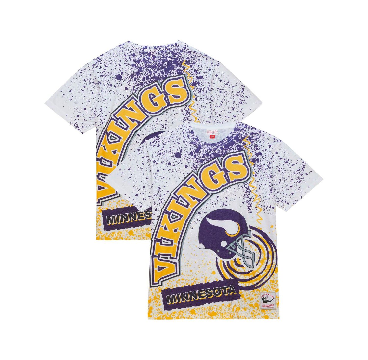Men's White Minnesota Vikings Team Burst Sublimated T-Shirt