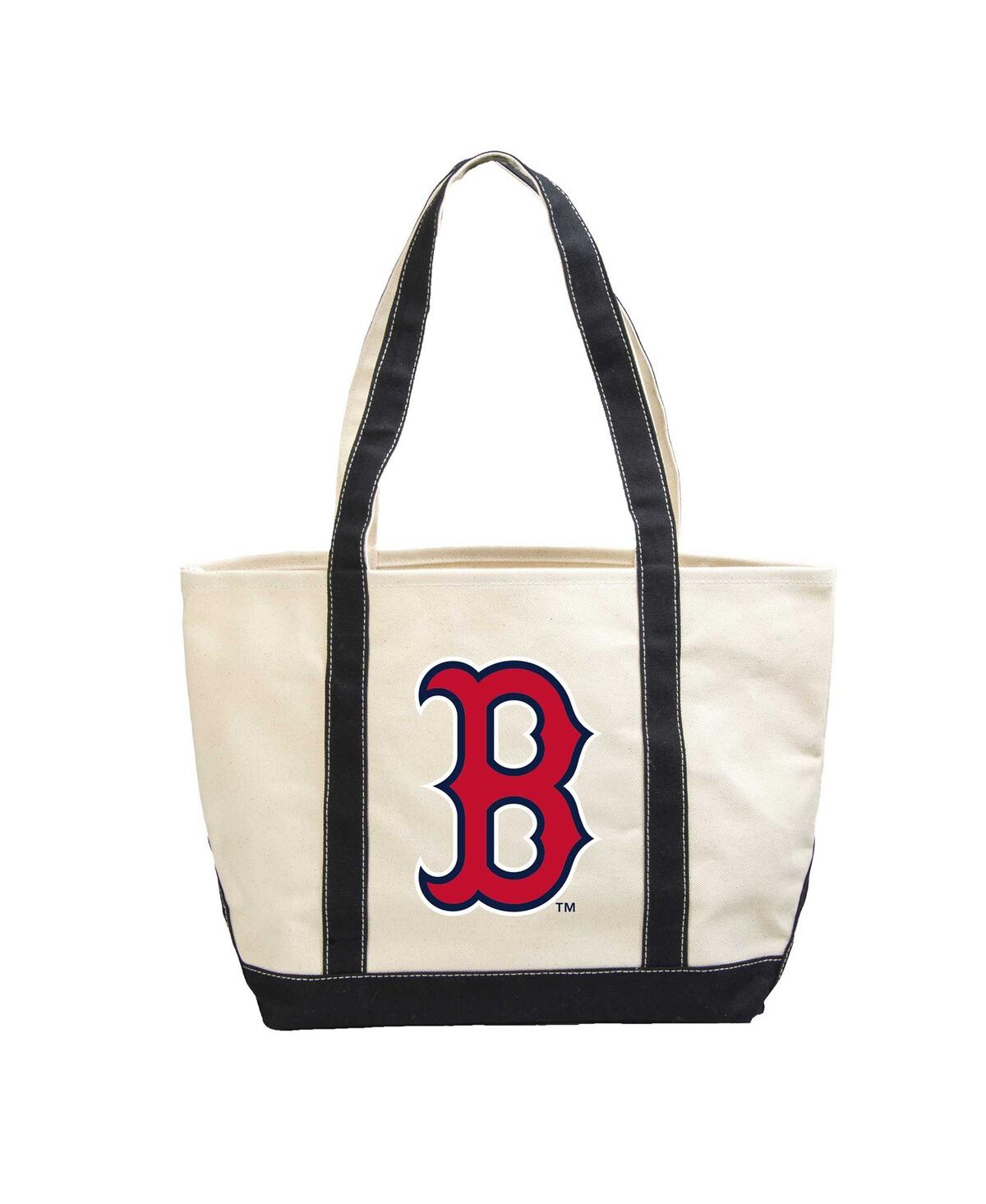 Shop Logo Brands Women's Boston Red Sox Canvas Tote Bag In Navy