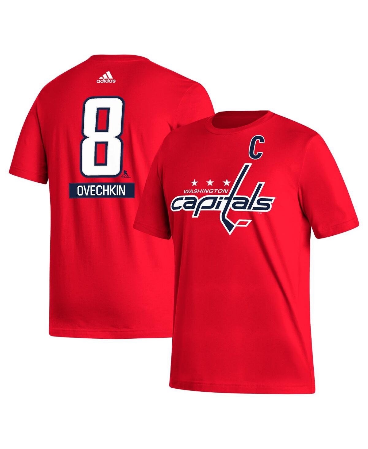 Shop Adidas Originals Men's Adidas Alexander Ovechkin Red Washington Capitals Fresh Name And Number T-shirt