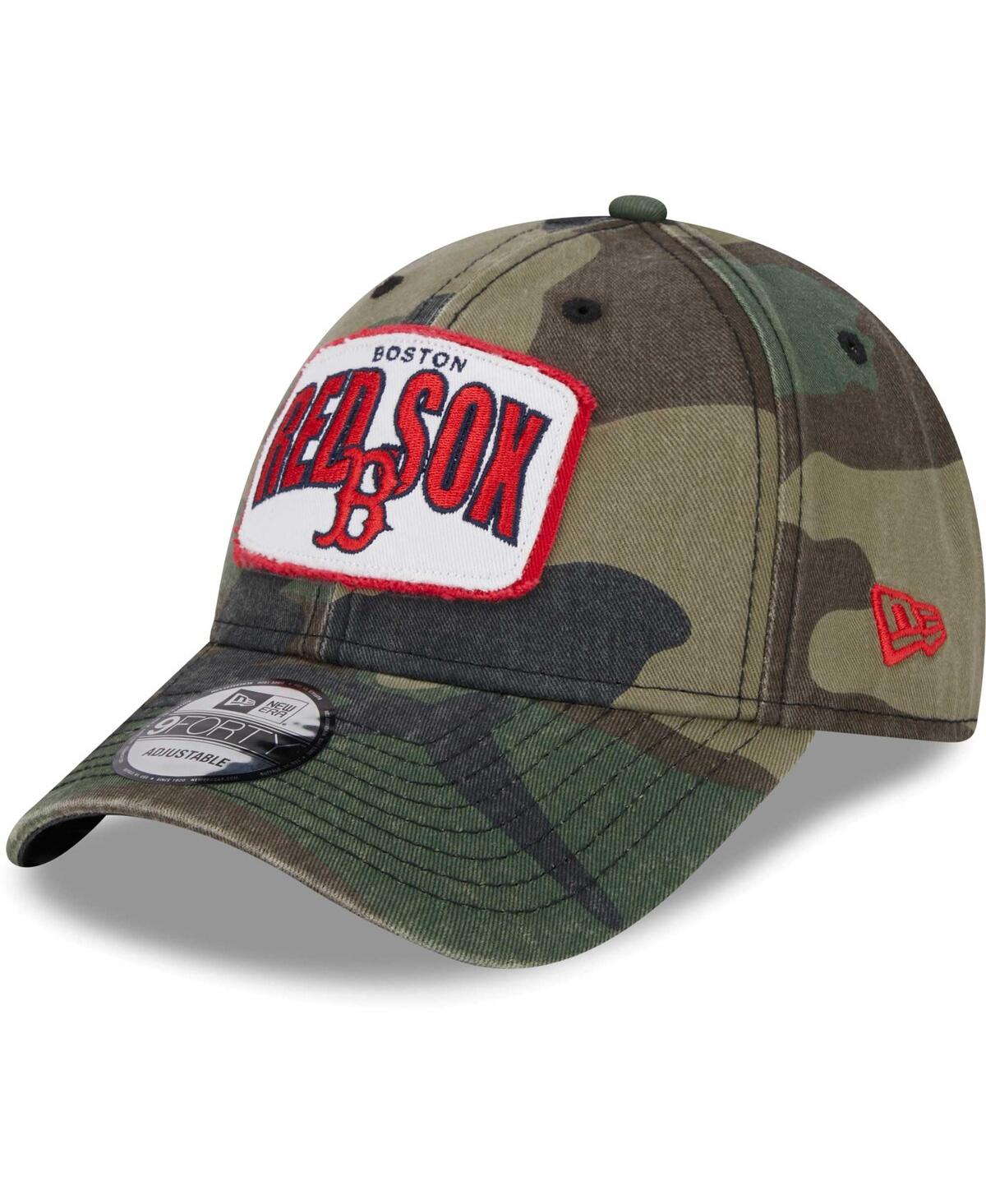 New Era Camo Boston Red Sox Gameday 9forty Adjustable Hat In Camo