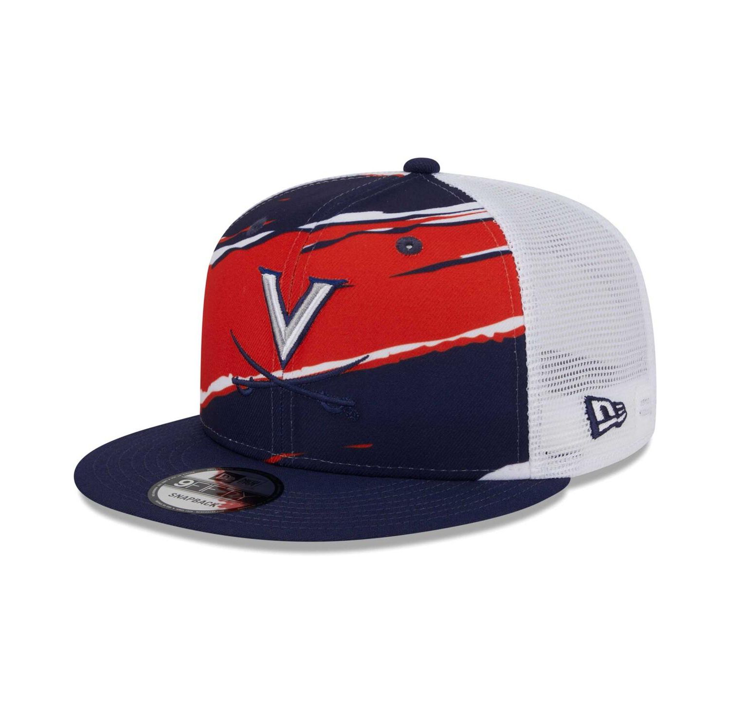 Men's Navy Virginia Cavaliers Tear Trucker 9FIFTY Snapback Hat