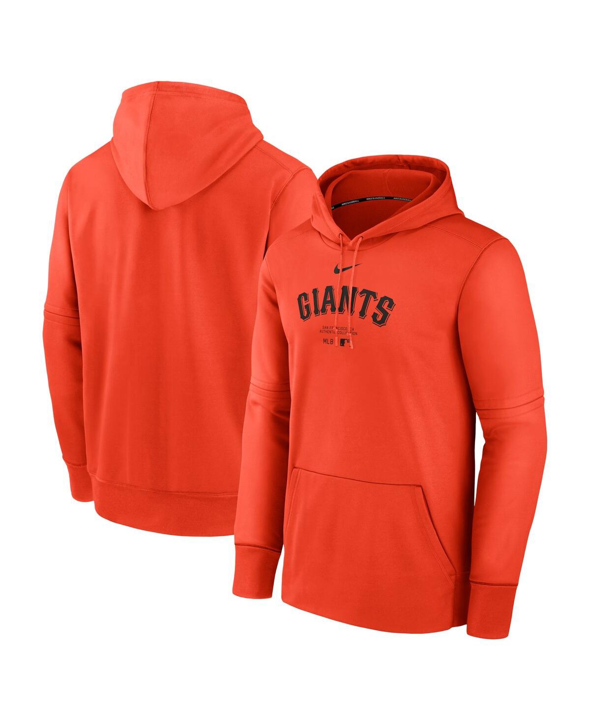 Shop Nike Men's  Orange San Francisco Giants Authentic Collection Practice Performance Pullover Hoodie