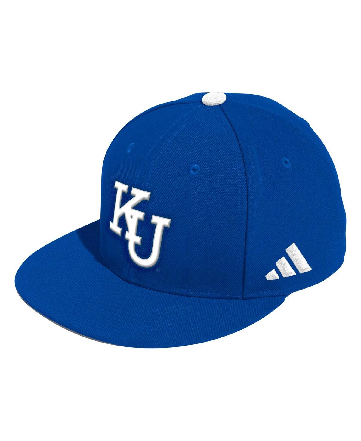 Shop Adidas Originals Men's Adidas Royal Kansas Jayhawks On-field Baseball Fitted Hat