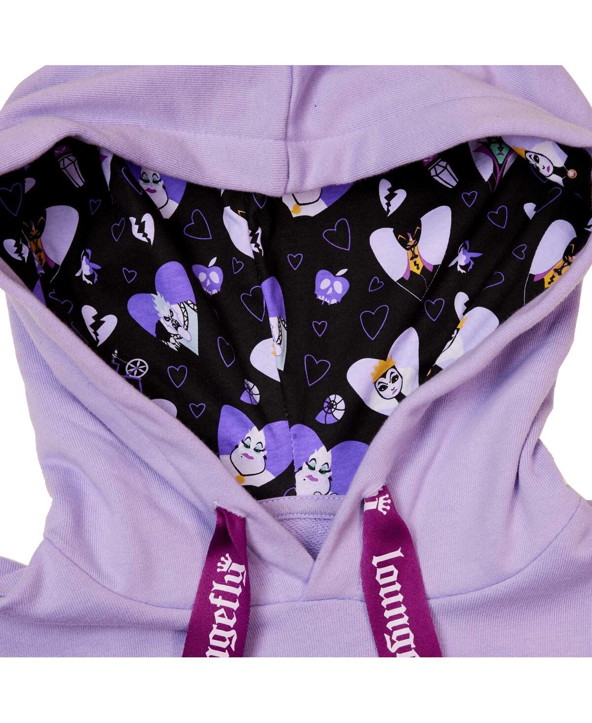Shop Loungefly Men's And Women's  Purple Disney Villains Curse Your Hearts Pullover Hoodie