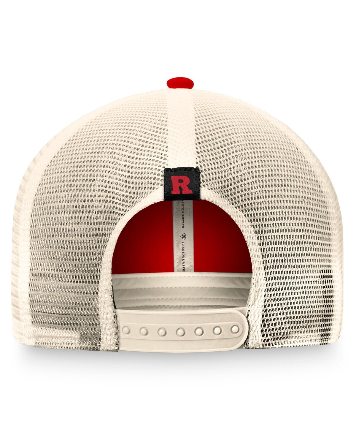 Top Of The World Men's  Scarlet Rutgers Scarlet Knights Refined Trucker Adjustable Hat In Scarlet