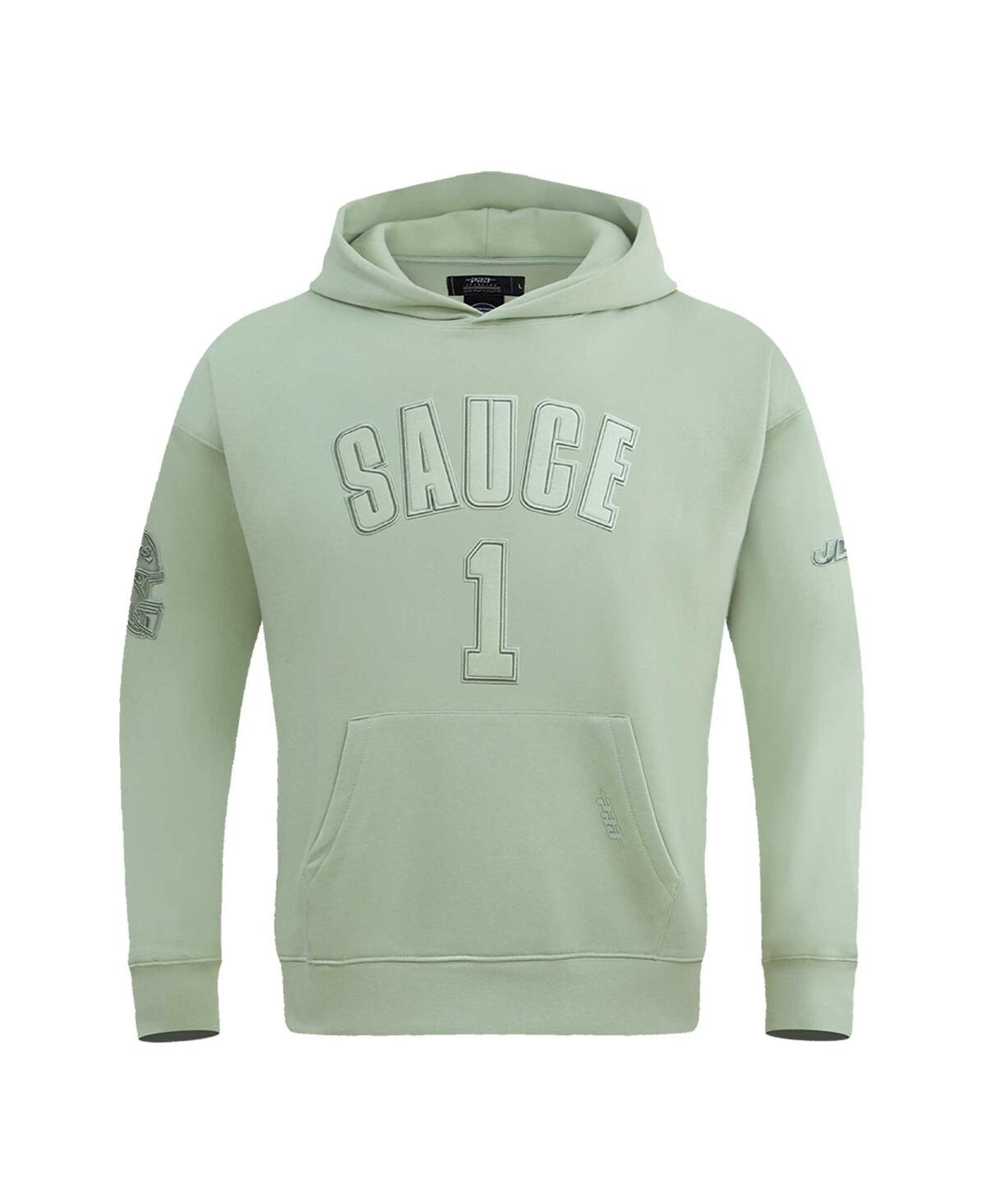 Pro Standard Men's  Ahmad Sauce Gardner Light Green New York Jets Player Name And Number Pullover Hoo In Light Green