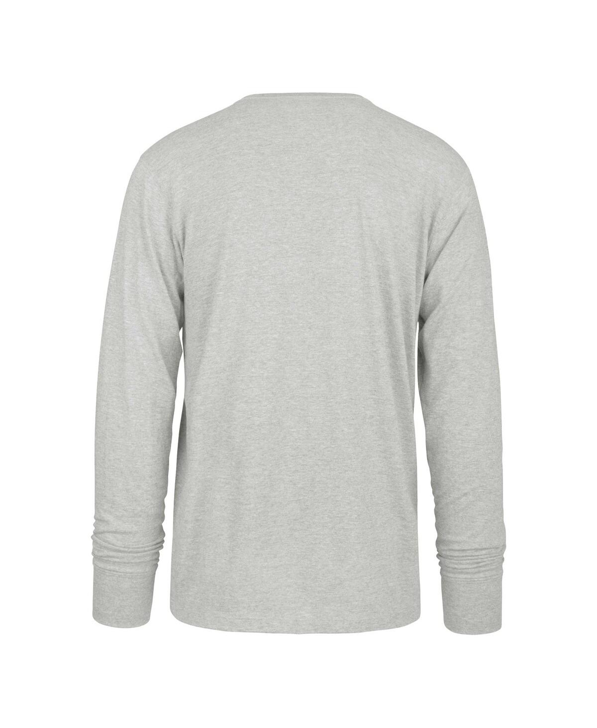 Men's '47 BrandDistressed Miami Dolphins Dozer Franklin Throwback Long Sleeve T-Shirt - Gray