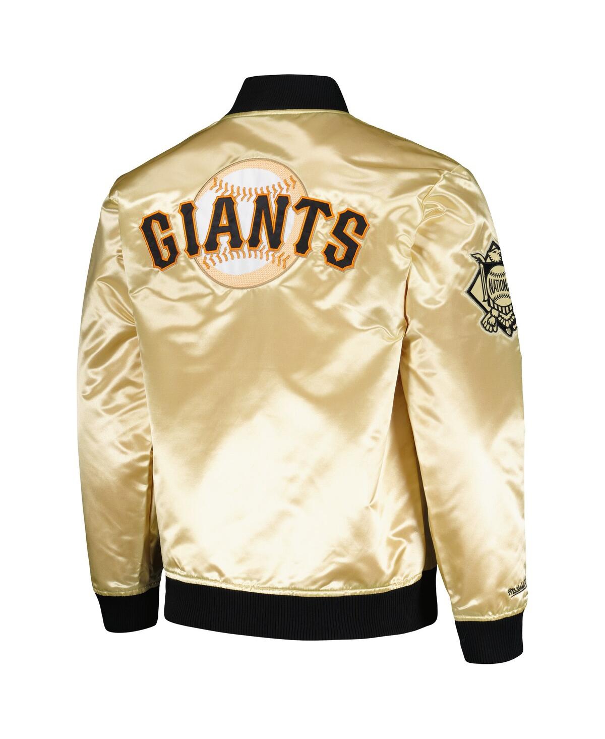 Shop Mitchell & Ness Men's  Gold San Francisco Giants Og 2.0 Lightweight Satin Full-zip Jacket