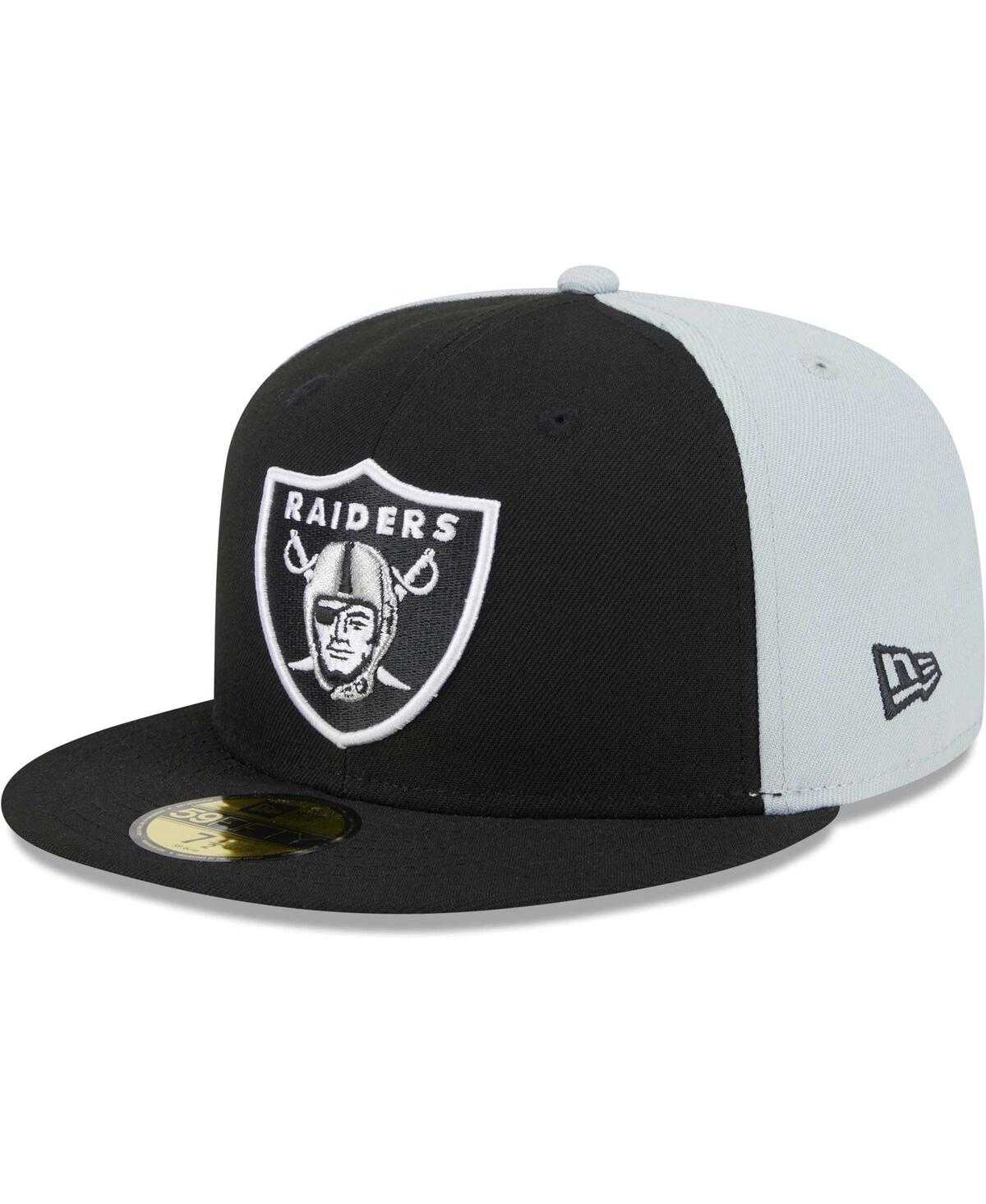 Shop New Era Men's  Black Las Vegas Raiders Gameday 59fifty Fitted Hat