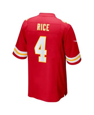 Men's Rashee Rice Red Kansas City Chiefs Game Jersey