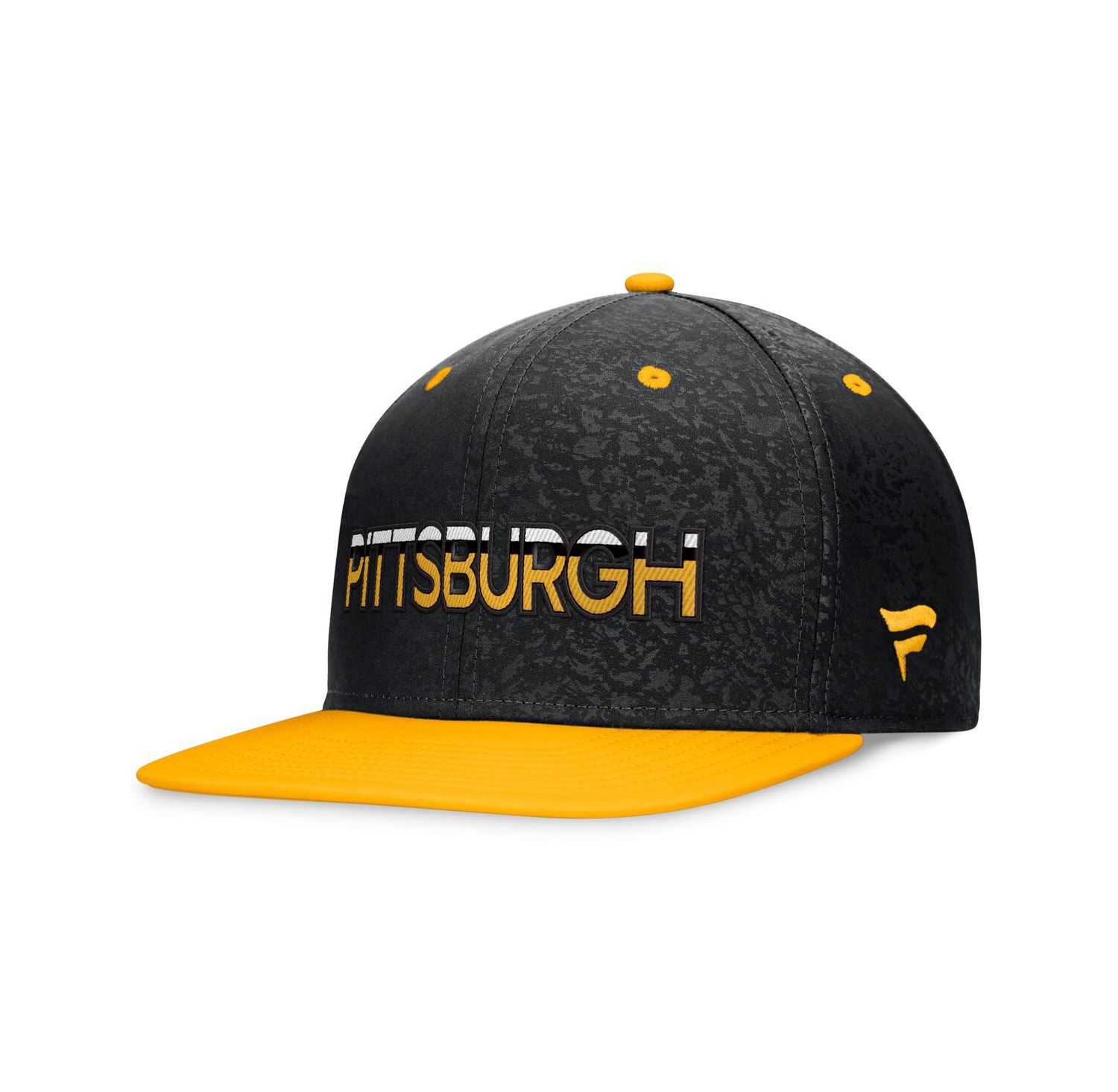 Men's Black, Gold Pittsburgh Penguins Authentic Pro Alternate Jersey Snapback Hat