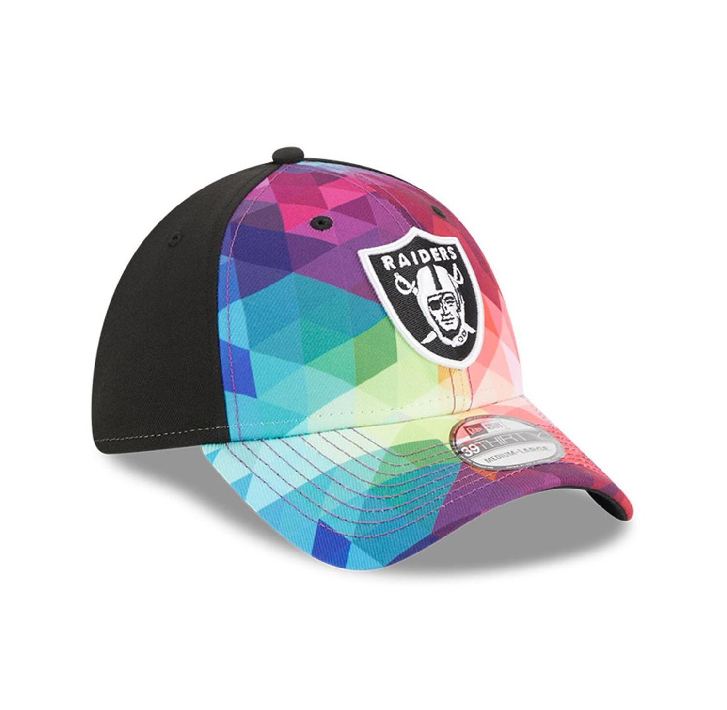 Men's Pink Las Vegas Raiders 2023 NFL Crucial Catch 39THIRTY Flex Hat