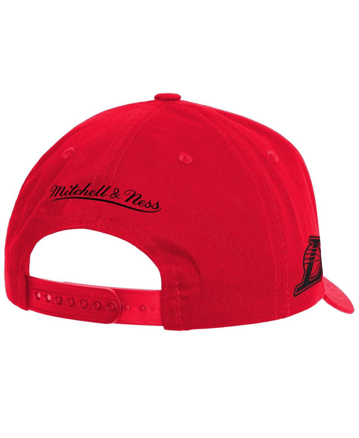 Shop Mitchell & Ness Men's  Red Los Angeles Lakers Fire Red Pro Crown Snapback Hat