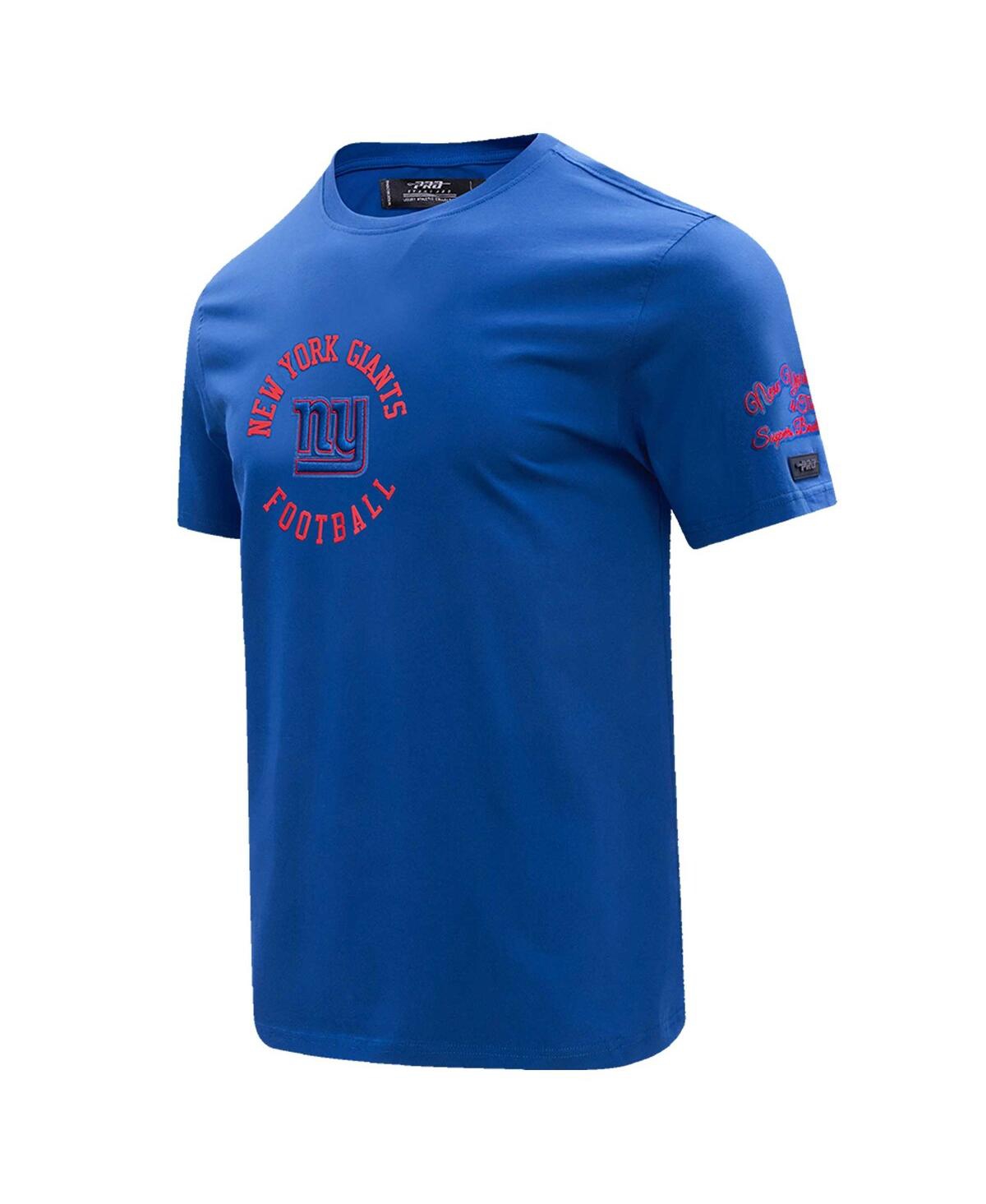 Pro Standard Royal New York Giants Hybrid T-shirt In Royal