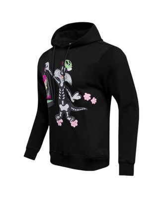 Men's and Women's Black Looney Tunes Sylvester & Tweety Skeleton Pullover Hoodie