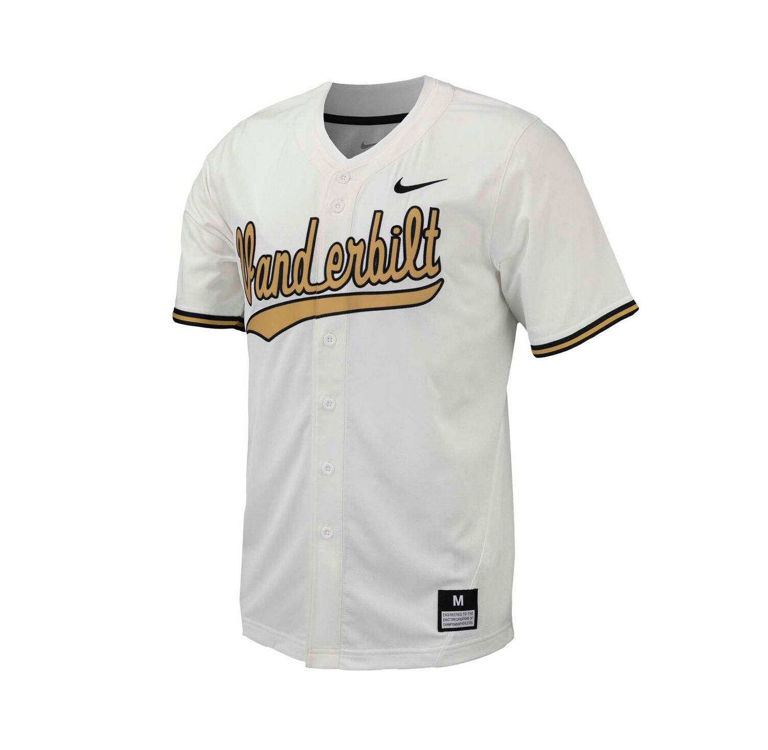 Men's White Vanderbilt Commodores Replica Full-Button Baseball Jersey