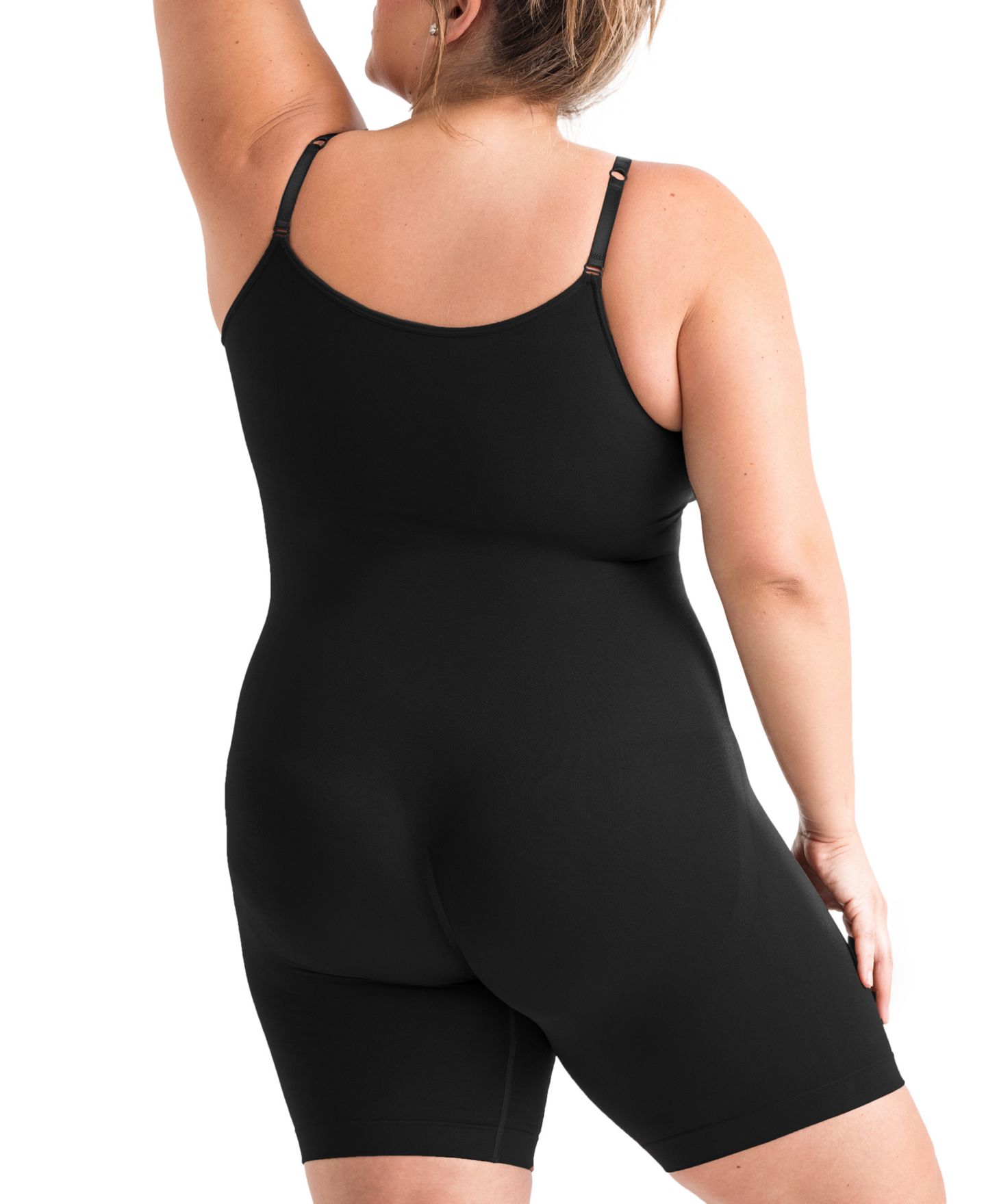 Боди Mid-Thigh, круглый вырез — Shapermint Essentials, цвет: Чёрный — фото 2