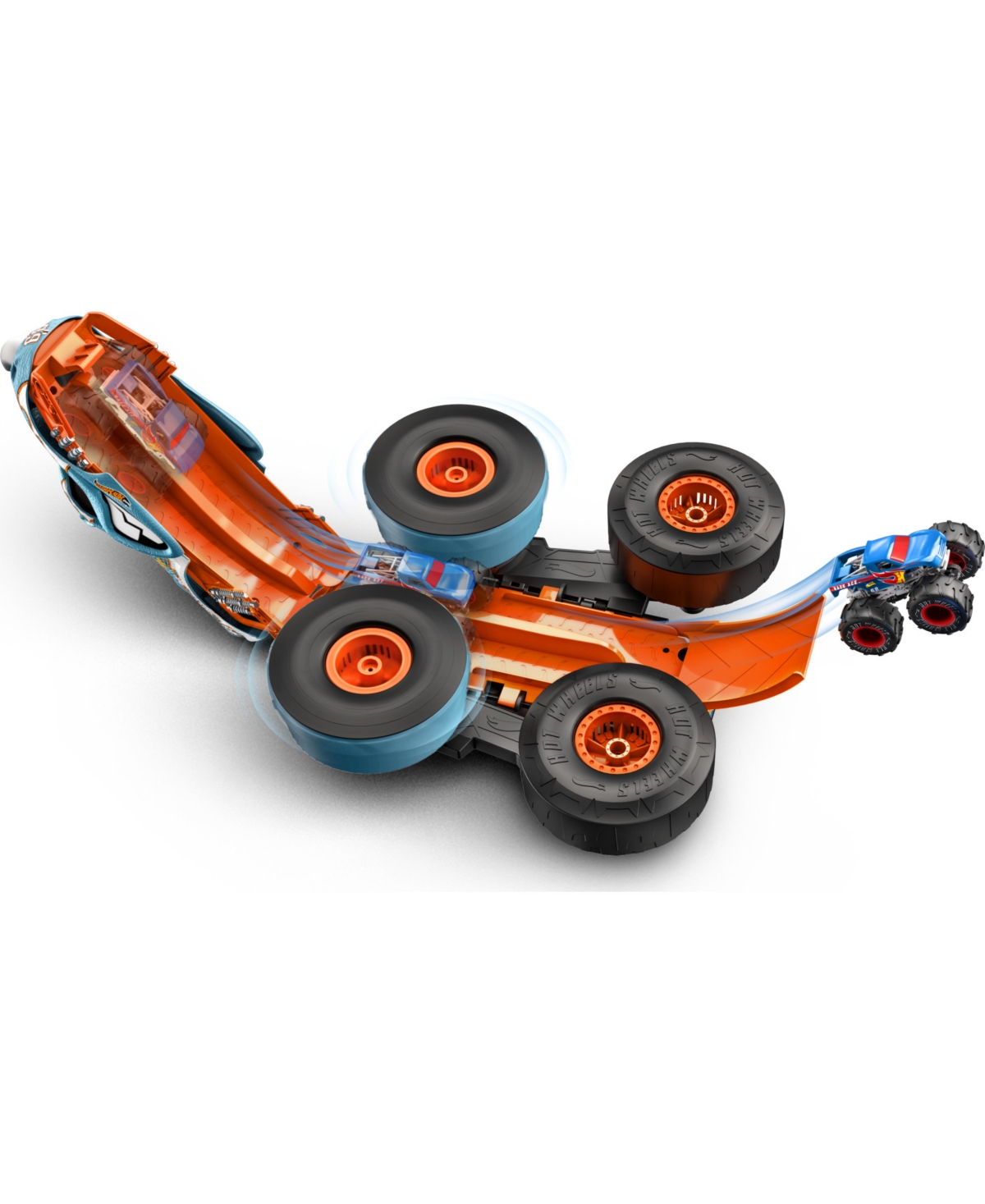 Shop Hot Wheels Monster Trucks Hw Changing Rhinomite Rc In 1:12 Scale With 1:64 Scale Toy Truck In Multicolor