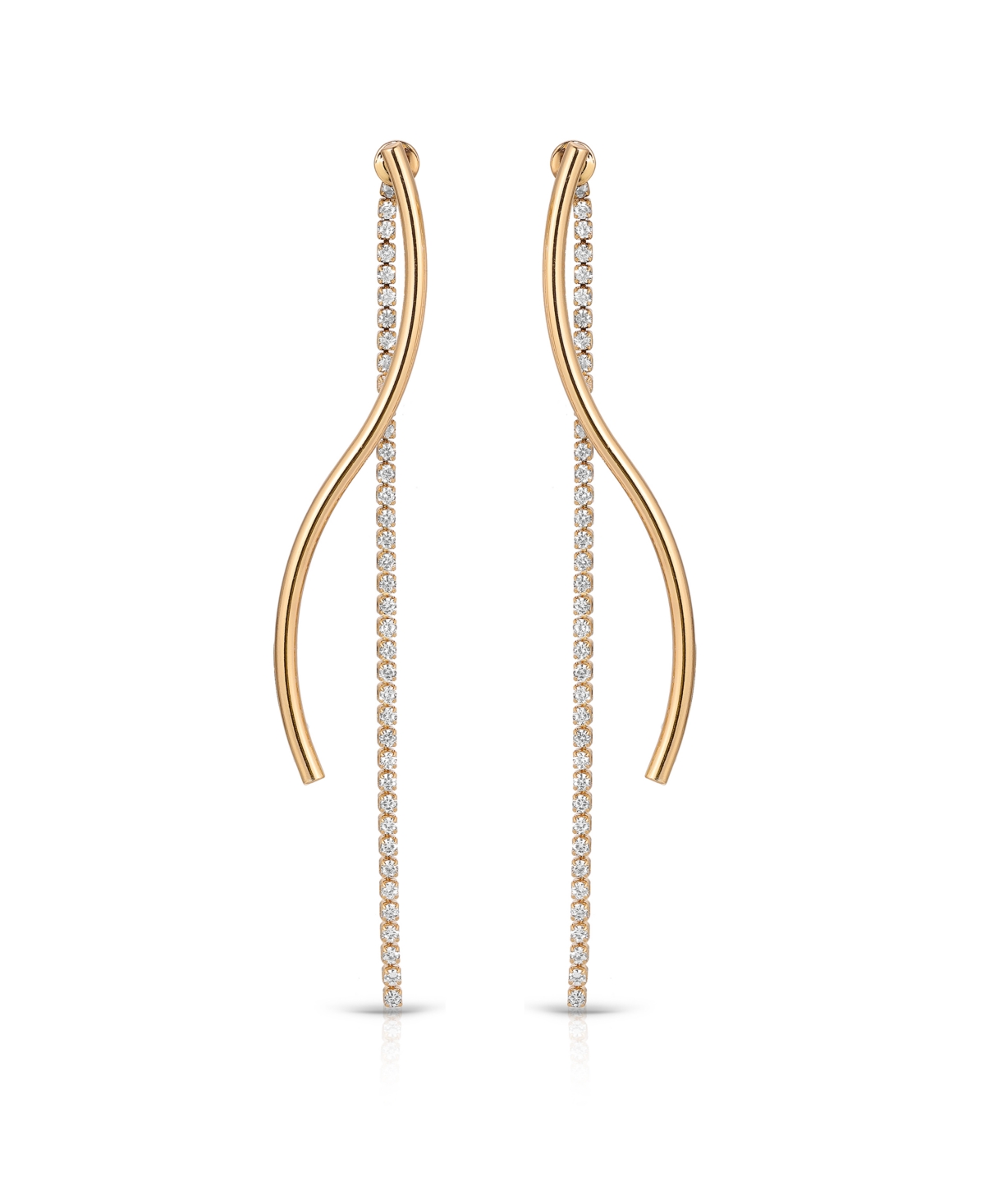 Shop Ettika Spin Around 18k Gold Plated Linear Dangle Earrings