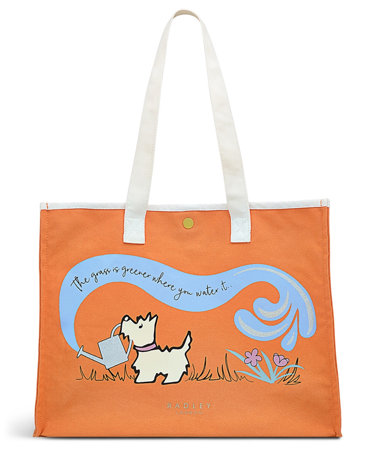 The Grass is Greener Extra-Large Open Top Tote - Apricot
