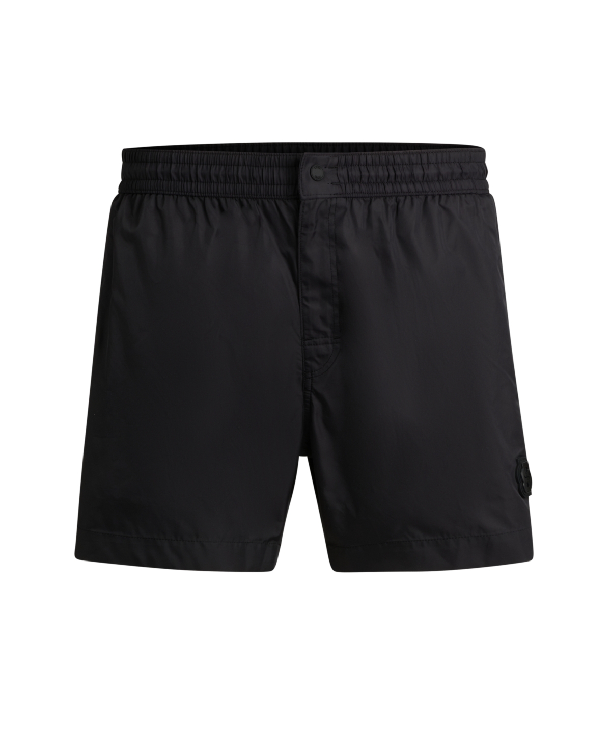 Shop Hugo Boss Boss By  Men's Double Monogram Quick-dry Swim Shorts In Black