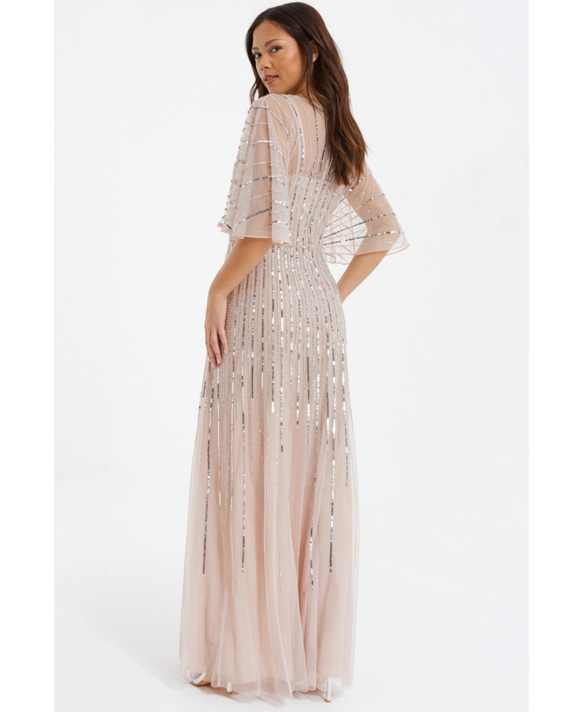 Quiz Women's Embellished Sequin Evening Dress