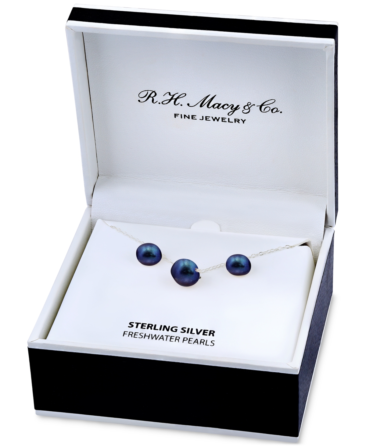 Two-Pc. Set DyedCultured Freshwater Pearl (8-10mm) Pendant Necklace & Stud Earrings in Sterling Silver (Also in White & Dyed Pink Cultured Fres