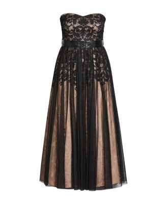 Plus Size Embroidered Tulle Maxi Dress