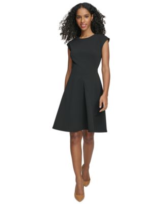 Calvin klein black dress macys best sale