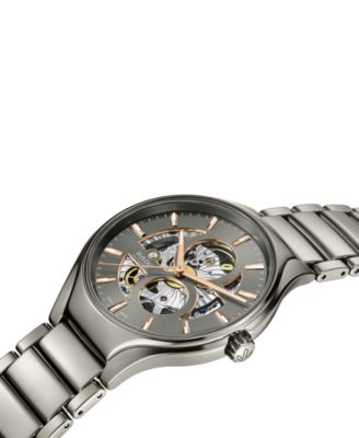 Unisex Swiss Automatic True Gray Plasma Titanium Bracelet Watch 40mm