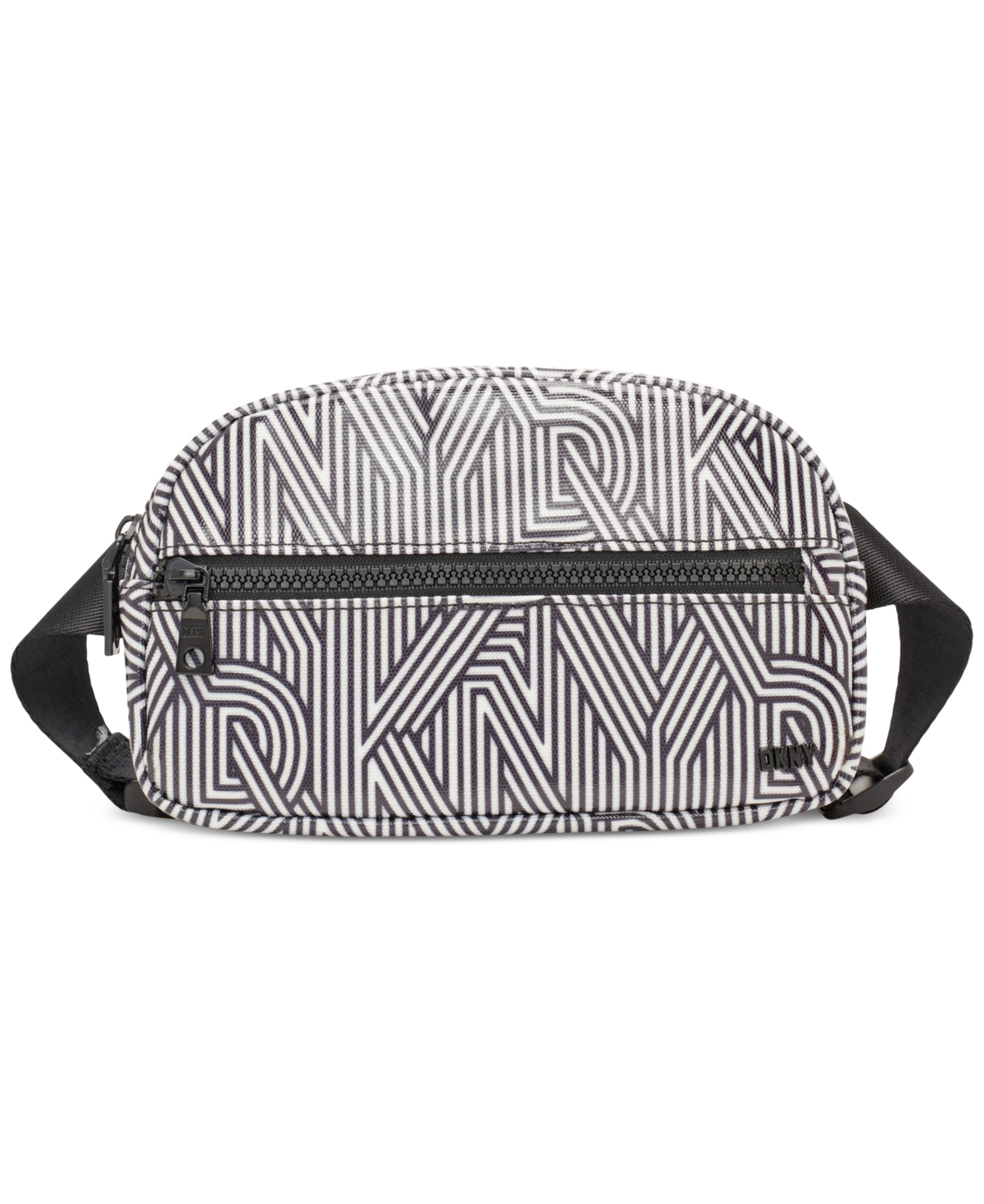 Dkny Bodhi Mini Logo Belt Bag In Black,silv