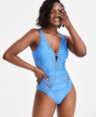 Becca one piece crochet swimsuit on sale