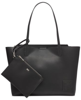 Dkny shops leather tote