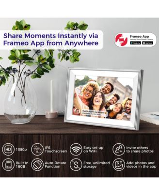 10.1" WiFi Frameo Digital Picture Frame - 32GB Built in Storage
