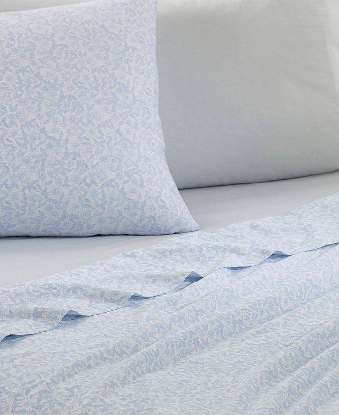 Laura Ashley Belle Cotton Percale 6Pc. Sheet Set, Queen Macy's