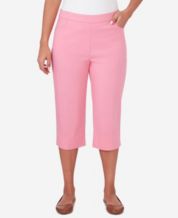 Alfred Dunner Plus Size Happy Hour Microfiber Twill Pull-On Capri Pants -  Macy's