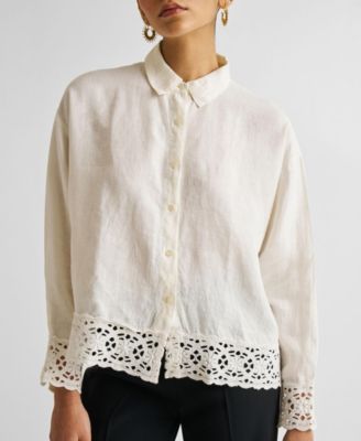 Button-down with Lace Shirt