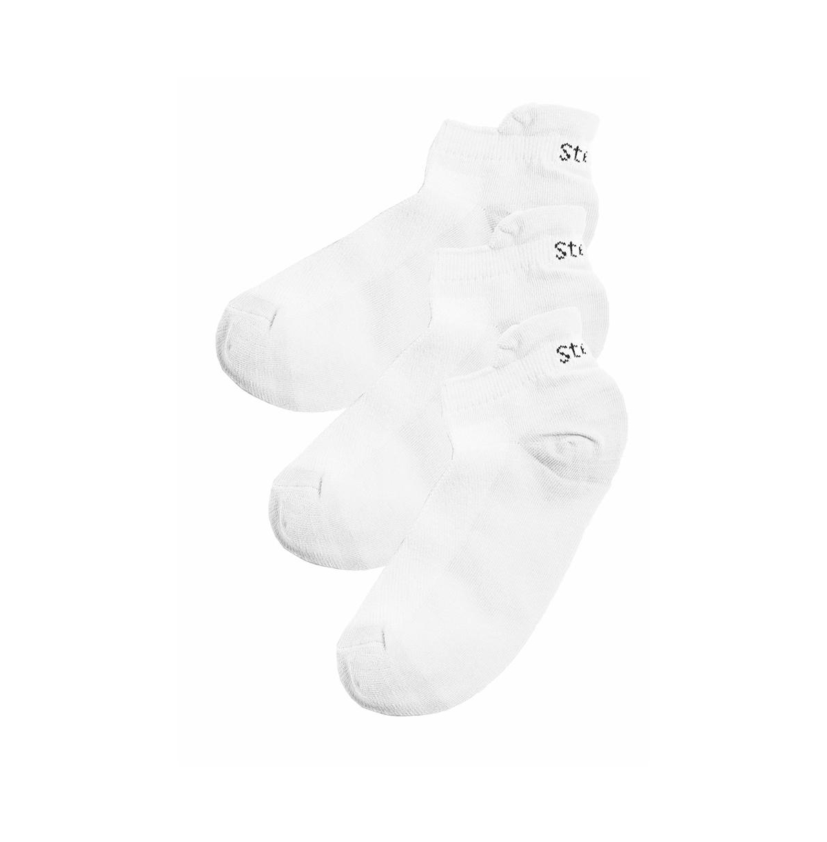 Women's Three Pack Lightweight Training Socks - White/white/white