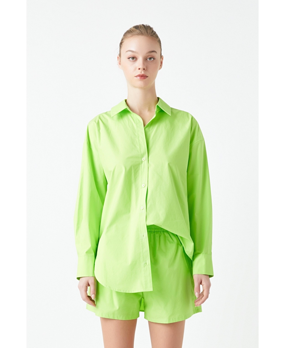 Grey Lab Women's Oversize Collared Shirt