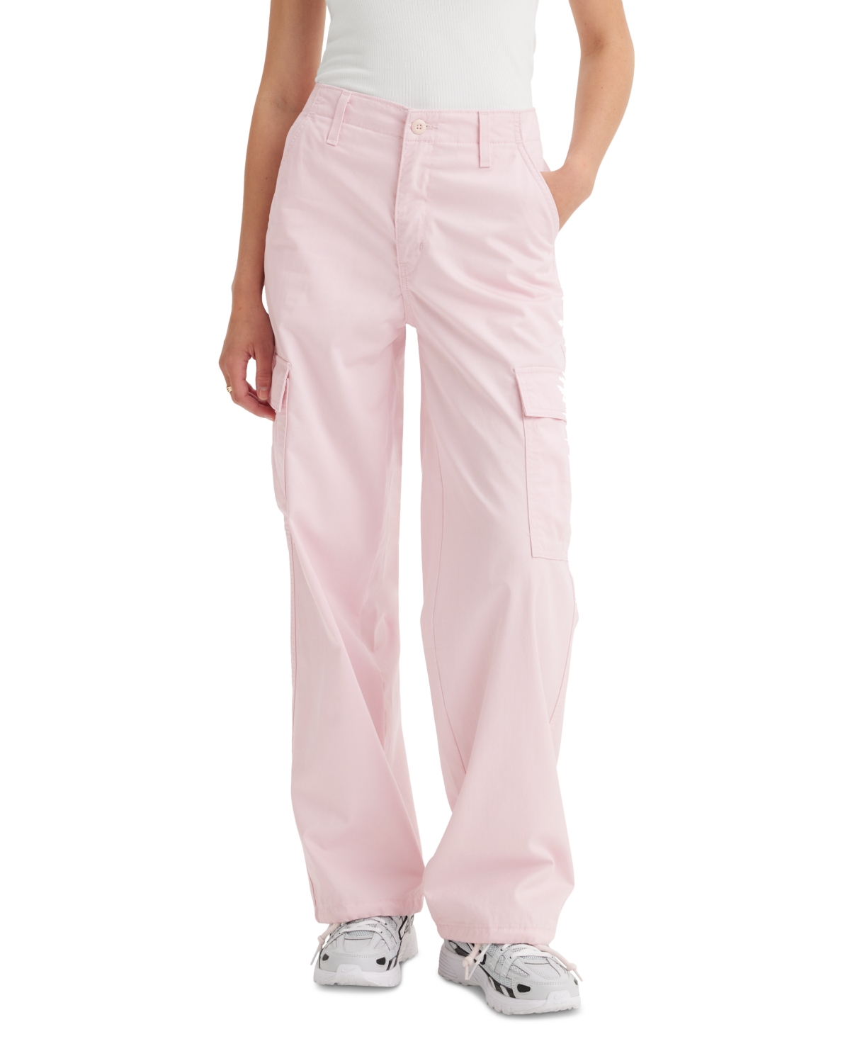 Levi's Women's '94 Baggy Cotton High Rise Cargo Pants In Chalk Pink