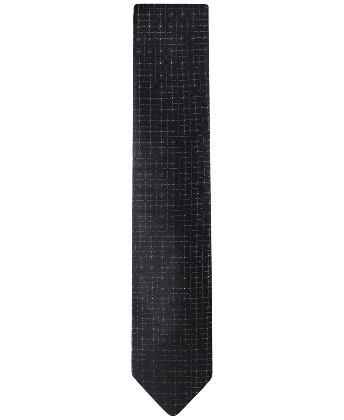 Shop Calvin Klein Men's Chelsea Grid-dot Tie In Black