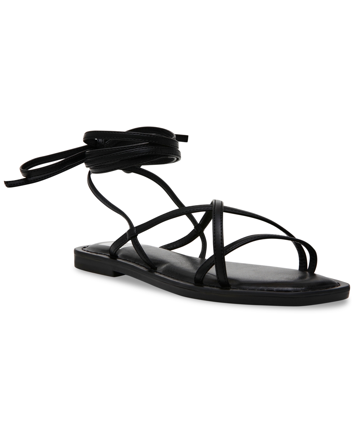 Shop Dv Dolce Vita Women's Juleah Strappy Gladiator Flat Sandals In Black