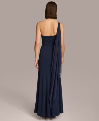【Donna Karan New York】Hardware-Trim One-Shoulder Gown Donna Karan New York Donna Karan Women's Hardware-Trim One