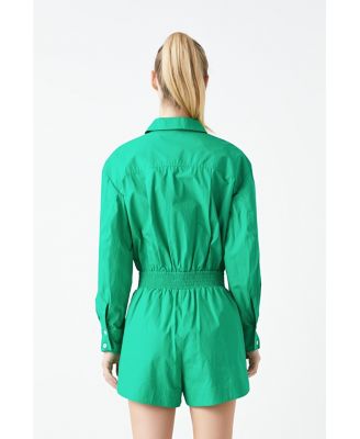 Women's Oversized Shirt Romper