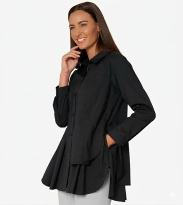 Women's Button-Front Shirt Top Sensation Tunic