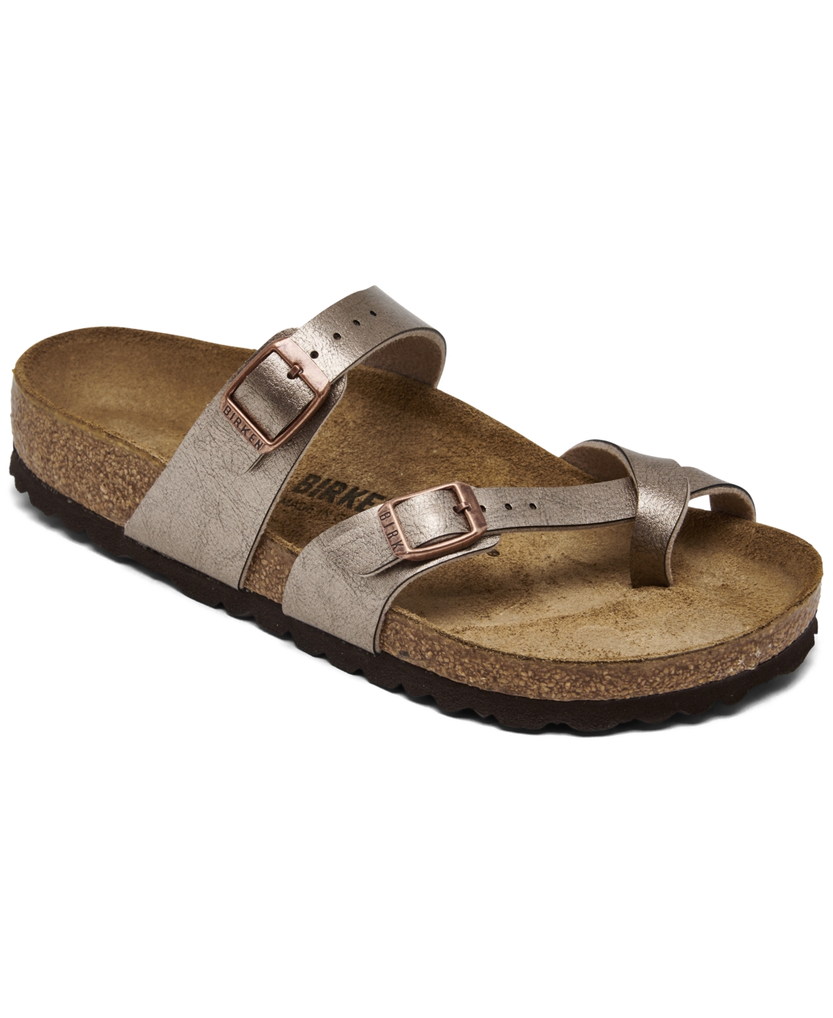 Birkenstock Women's Mayari Birko-flor Synthetic Leather Sandals From Finish Line In Graceful Taupe