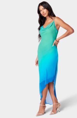 Women's Asymmetrical Ombre Dress